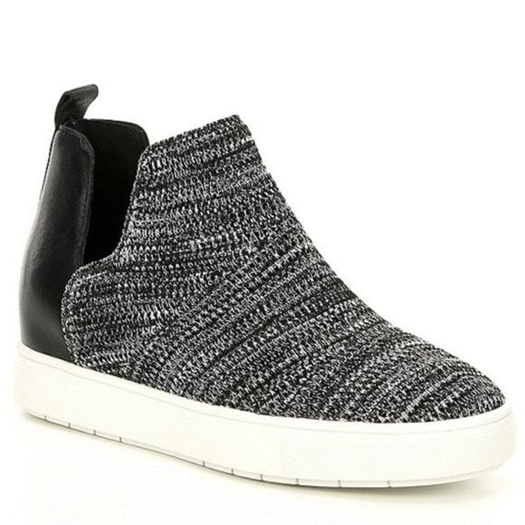 Flyknit Slip-On Black Wedge Sneakers A17 - Picture 1 of 9